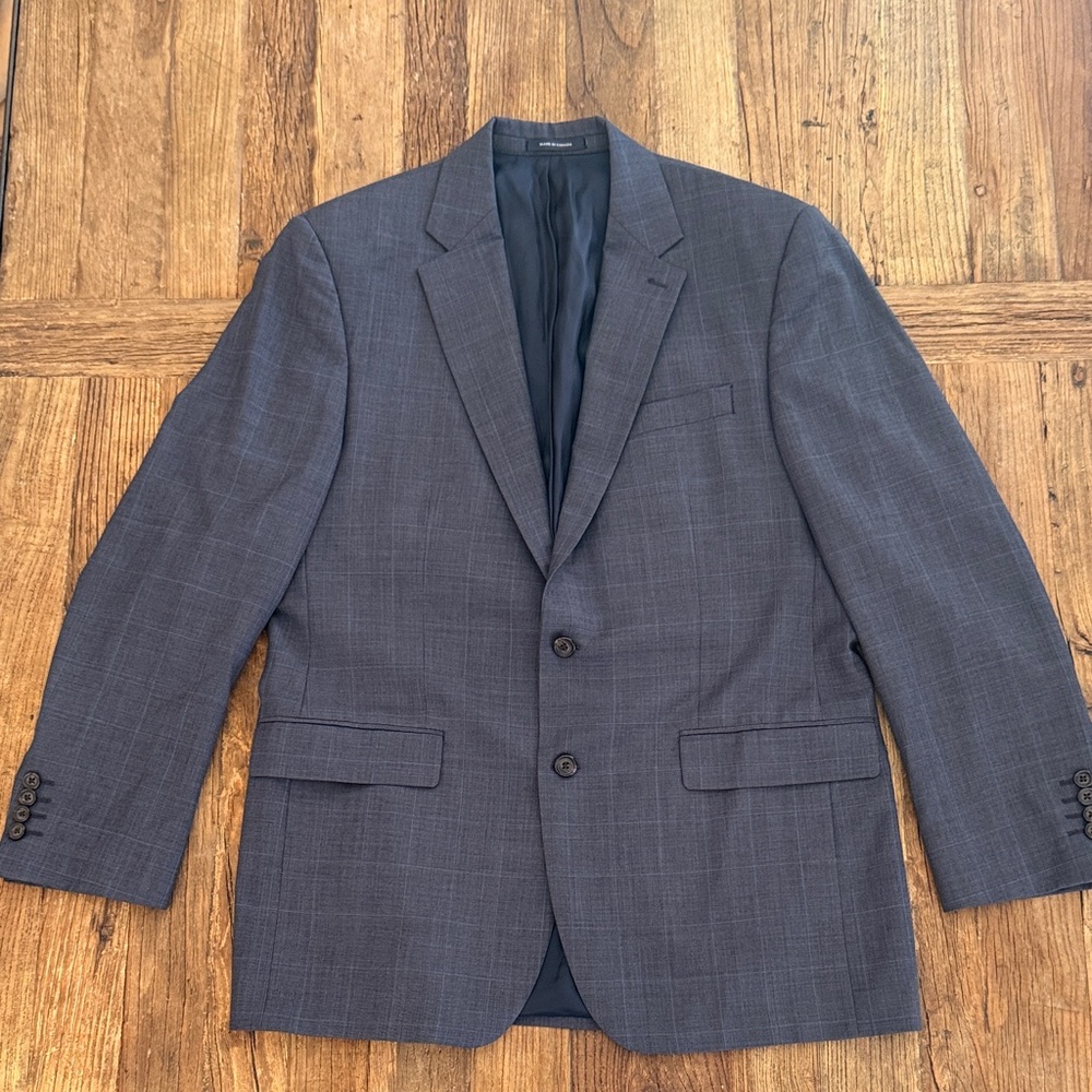 Ralph Ralph Lauren men's Charcoal Wool Windowpane Sport Jacket 42L